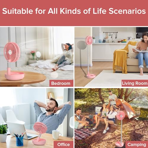 Portable Rechargeable Oscillating USB Desk Floor Fan C426