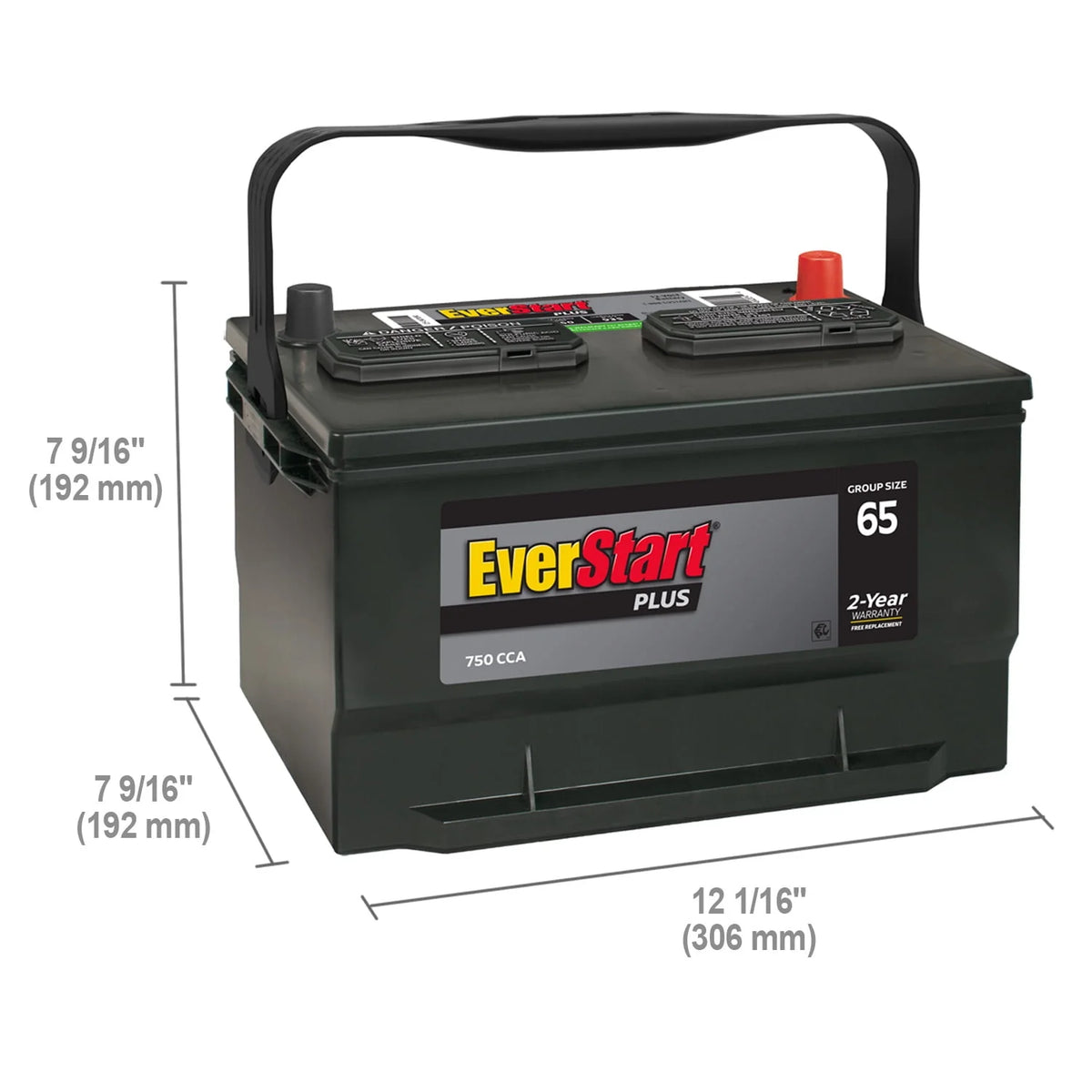 Lead Acid Automotive Battery Group Size 65 12 Volt 750 CCA I4248