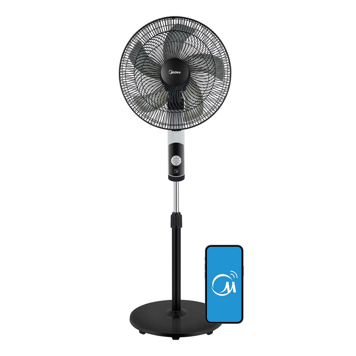 16-inch Smart Pedestal DC Fan with Wi-Fi, Black D48573