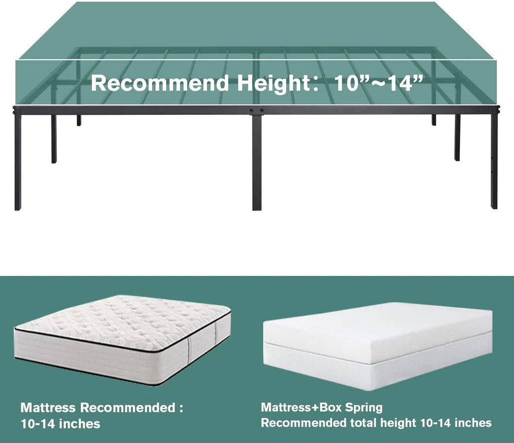 Heavy Duty Full Size Metal Platform Bed Frame with Under Bed Storage F9213