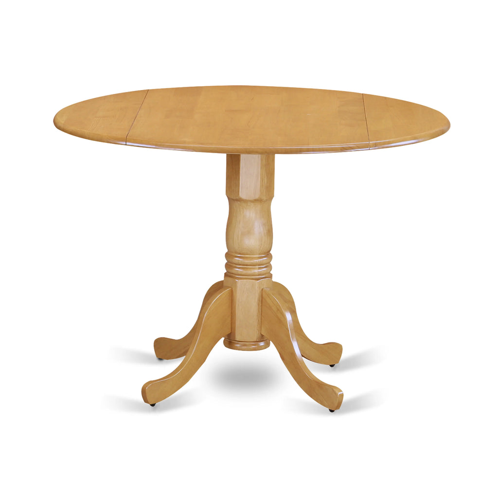 Traditional Wood Dining Set with Round Table in Oak D795