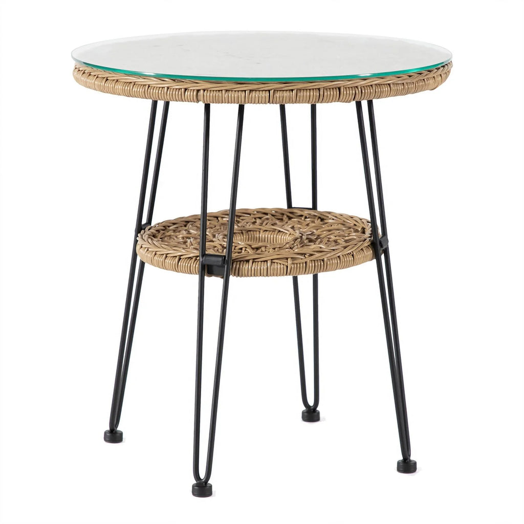 Wicker Rattan Round Outdoor Coffee Table T97651