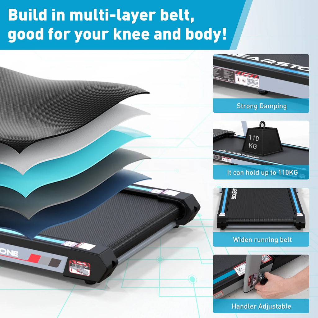 2 in 1 Folding Treadmill with Bluetooth Speakers K639882