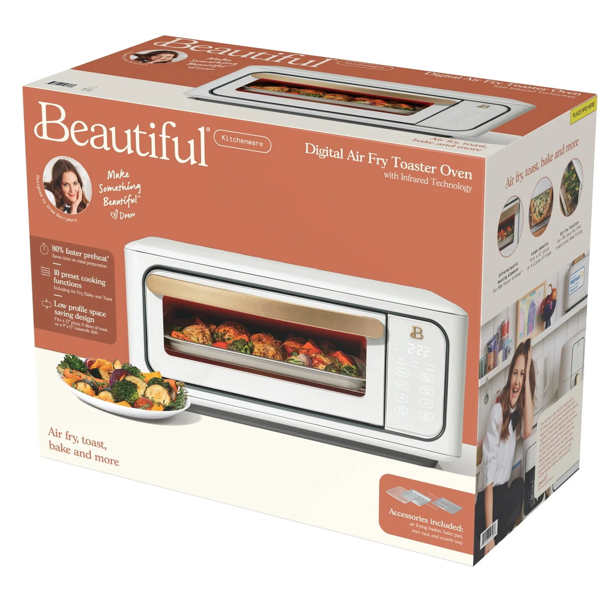 Infrared Air Fry Toaster Oven, 9-Slice, 1800 W, Black Sesame I1595
