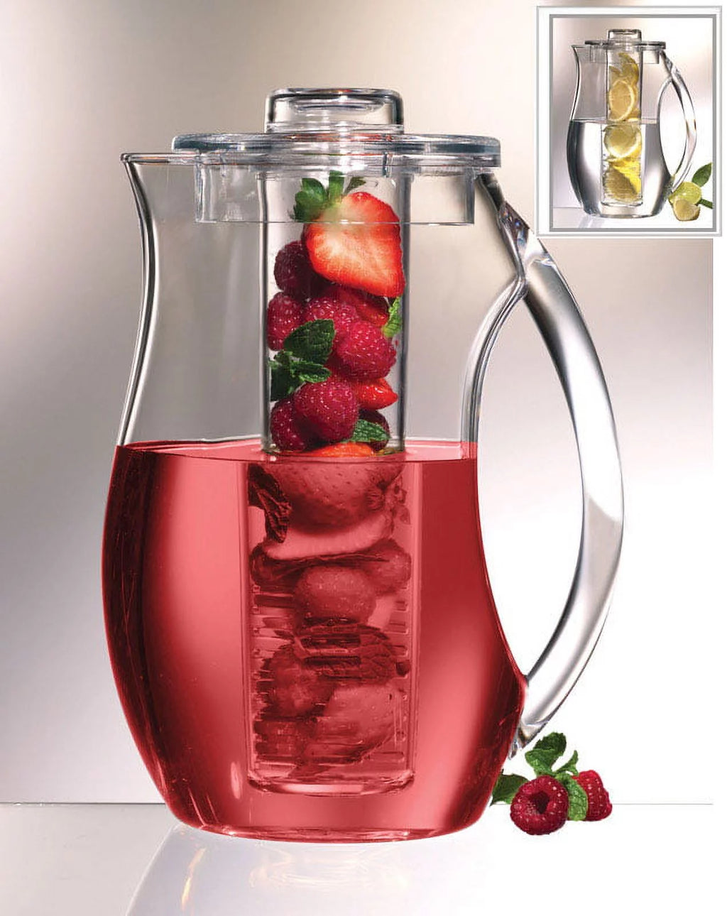 Clear 92 Oz Acrylic Fruit Infusion Pitcher S6729
