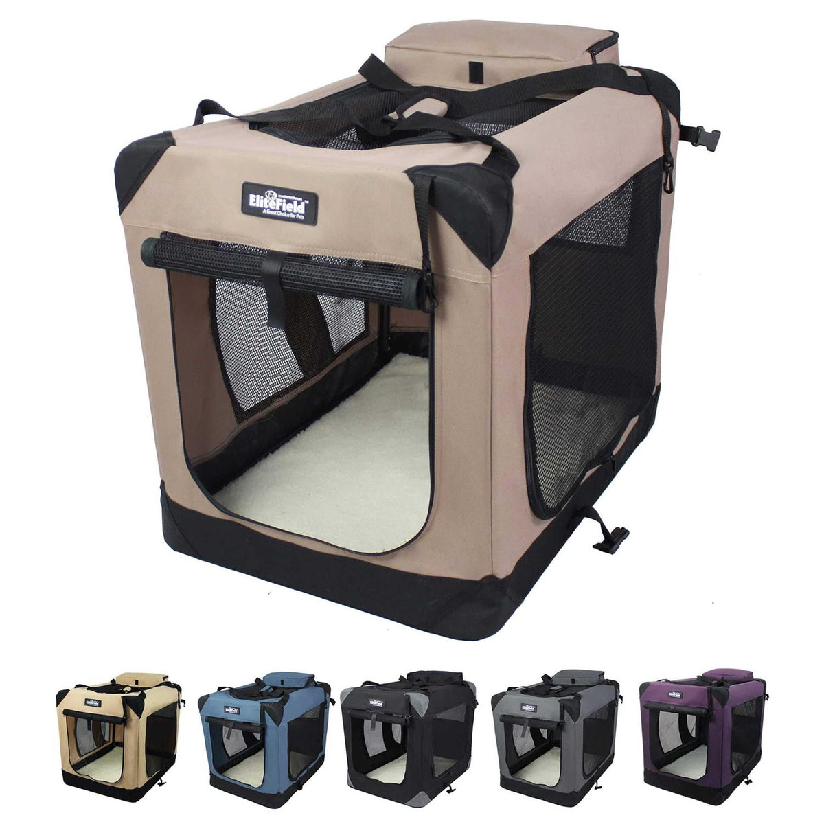 3-Door Folding Soft Dog Crate O87492