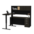 Adjustable L Desk with Hutch H638