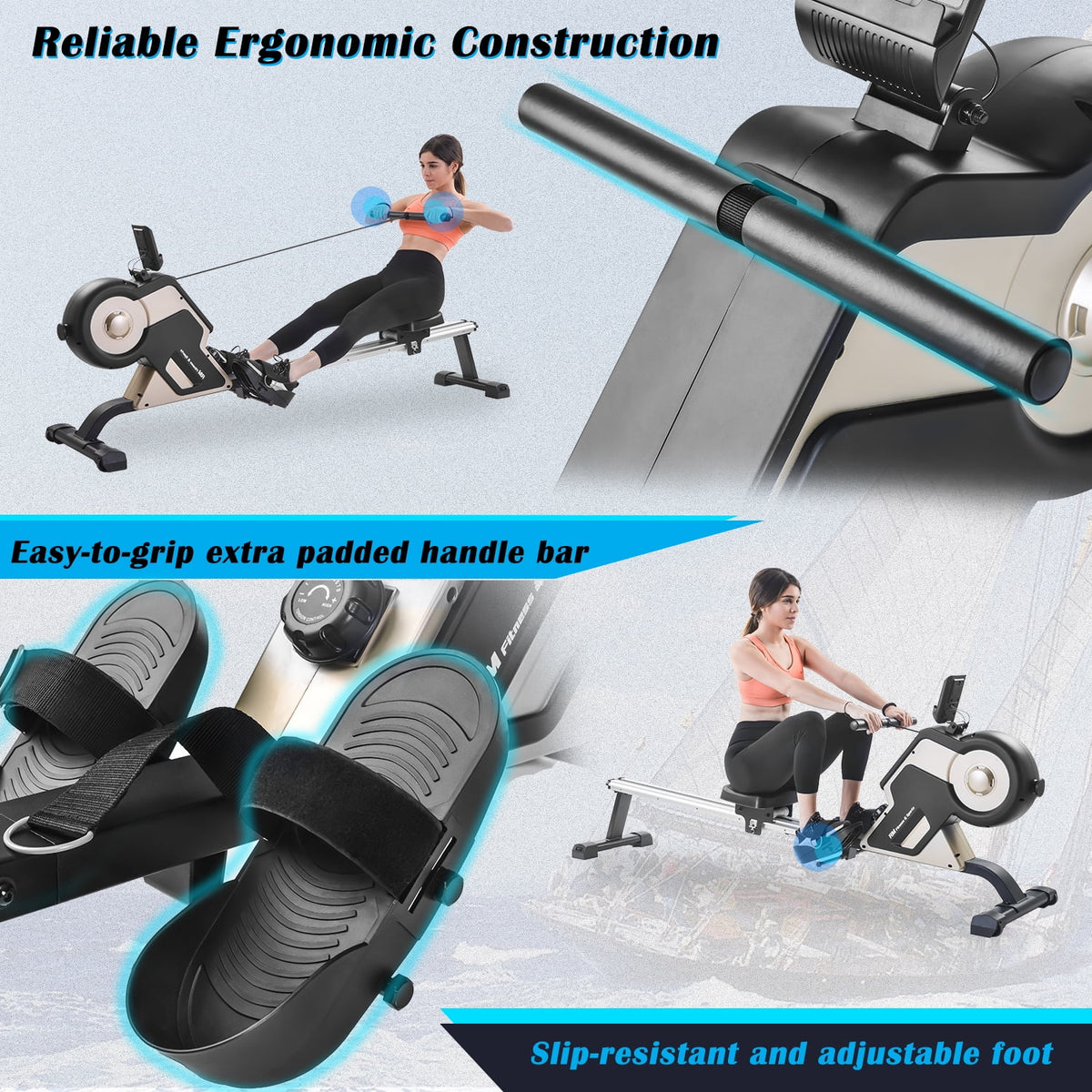 Rowing Machine with 12 Levels of Adjustable Resistance O340218