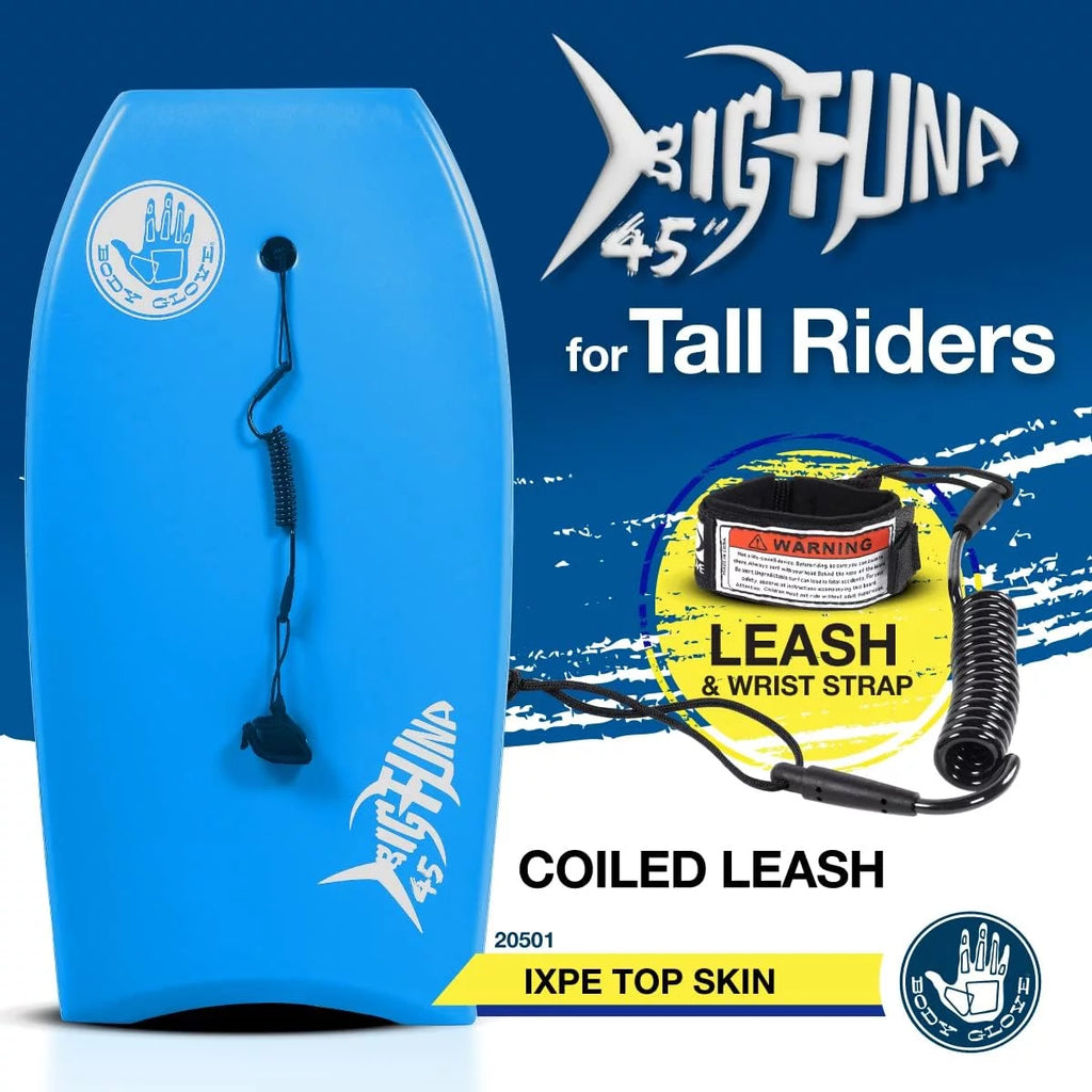 45 inch Bodyboard with Coiled Leash & Wrist Strap R26493
