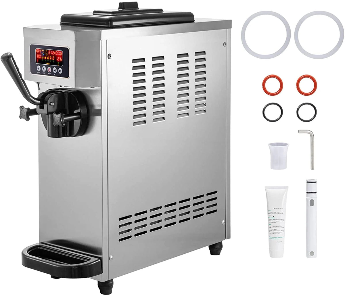 Commercial Ice Cream Maker 4.7-5.3 Gallons Per Hour 1800W Stainless Steel V98460