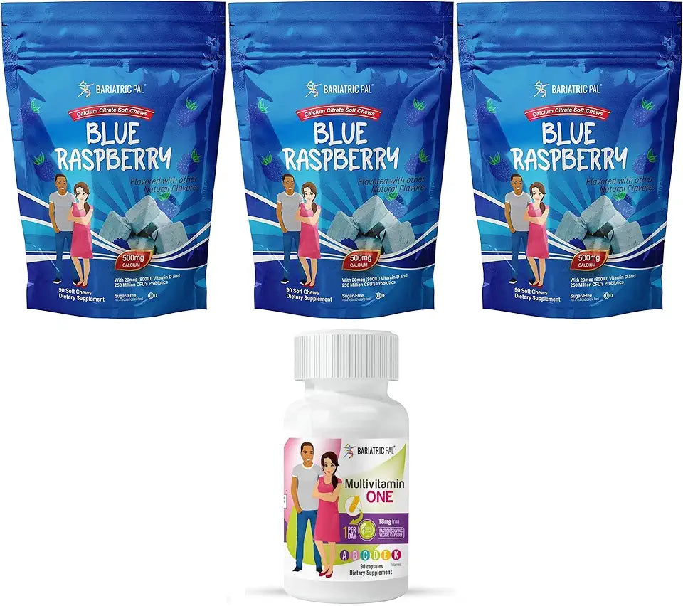 90 Day Bariatric Vitamin Bundle Multivitamin Capsule Calcium Citrate Soft Chews Q637