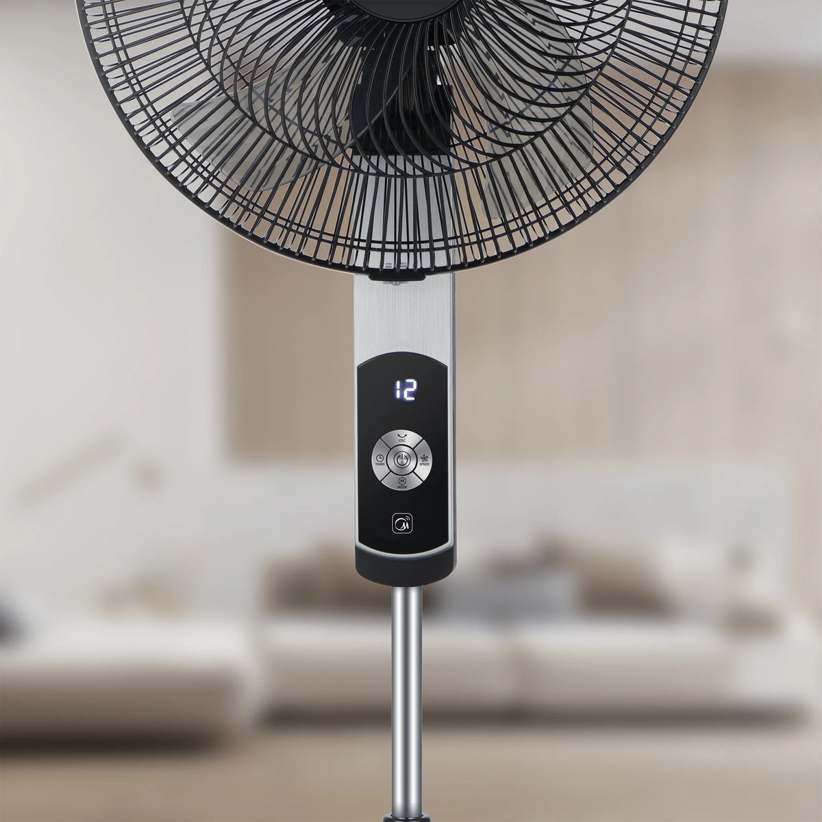 16-inch Smart Pedestal DC Fan with Wi-Fi, Black D48573