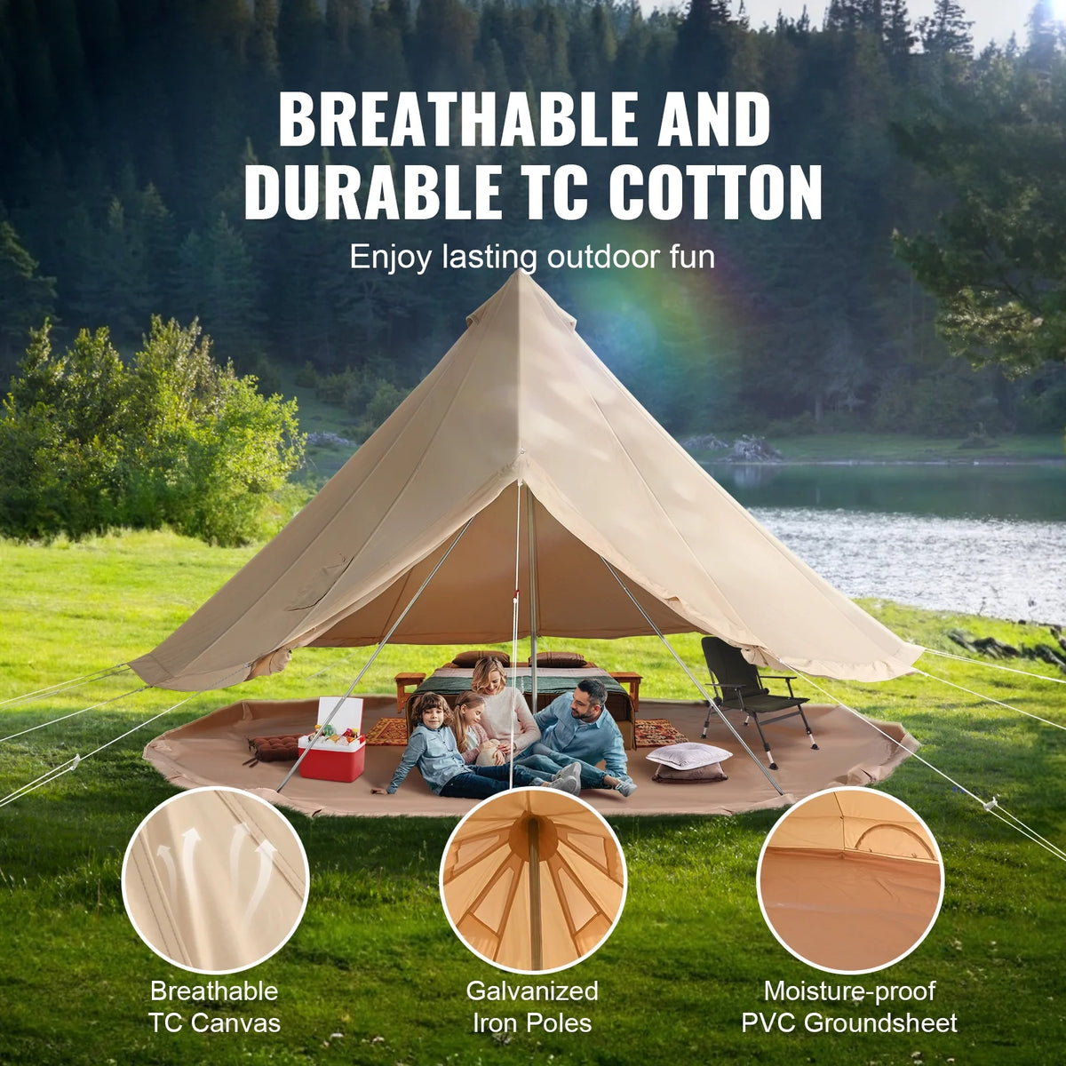 Canvas Bell Tent 4-Season with Stove Jack I488