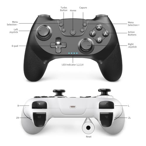 Black White Wireless Controller 2 Pack Z3992