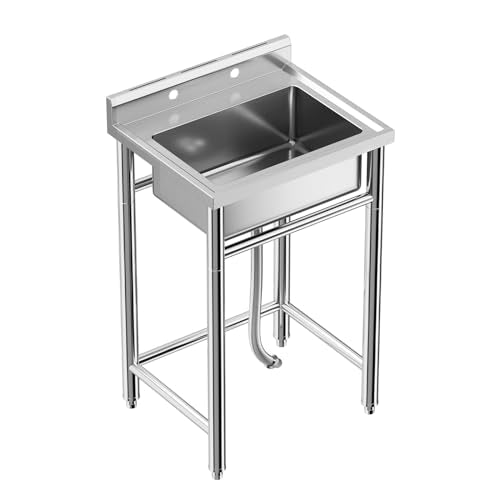 Stainless Steel Single Bowl Utility Sink with Pull-Out Faucet X73288