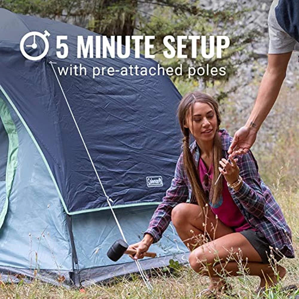 4 Person Blue Camping Tent Y198119