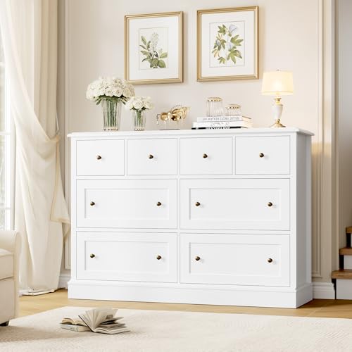 8 Drawer Walnut Wood Dresser F3831