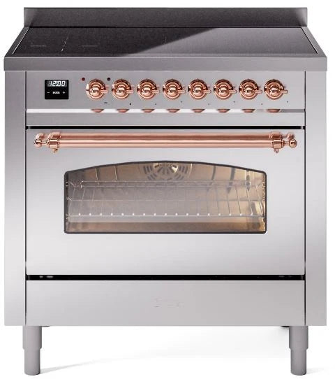 36 Induction Range with Electric Oven in Stainless Steel N741