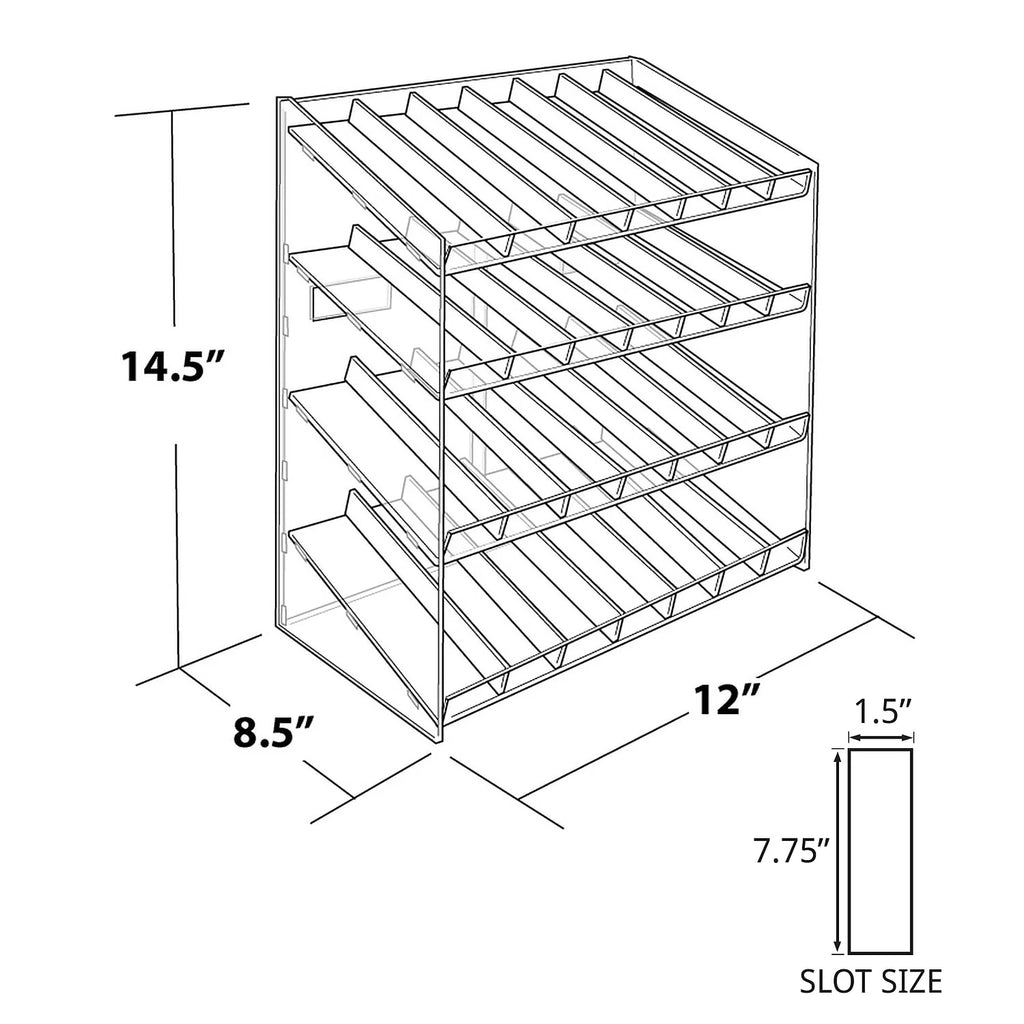 4-tiered 28 Compartment Cosmetic Counter Display R507