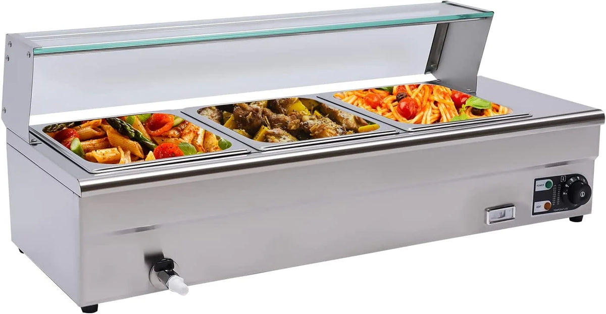 3 Pans 1200W Food Warmer J5311