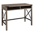 42" Metal and Wood Desk in Gray Wash Q692