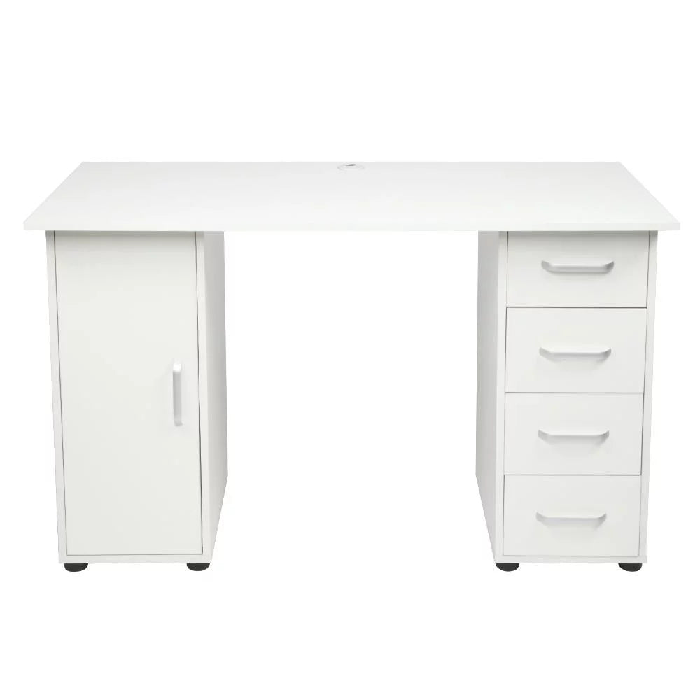 Wood Computer Desk with 4 Drawers & Cabinet Y208313