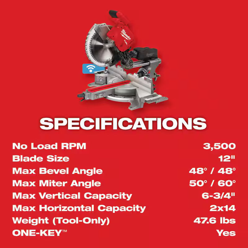 18V Lithium-Ion Brushless Cordless 12 in. Dual Bevel Sliding Compound Miter Saw with Stand U82137