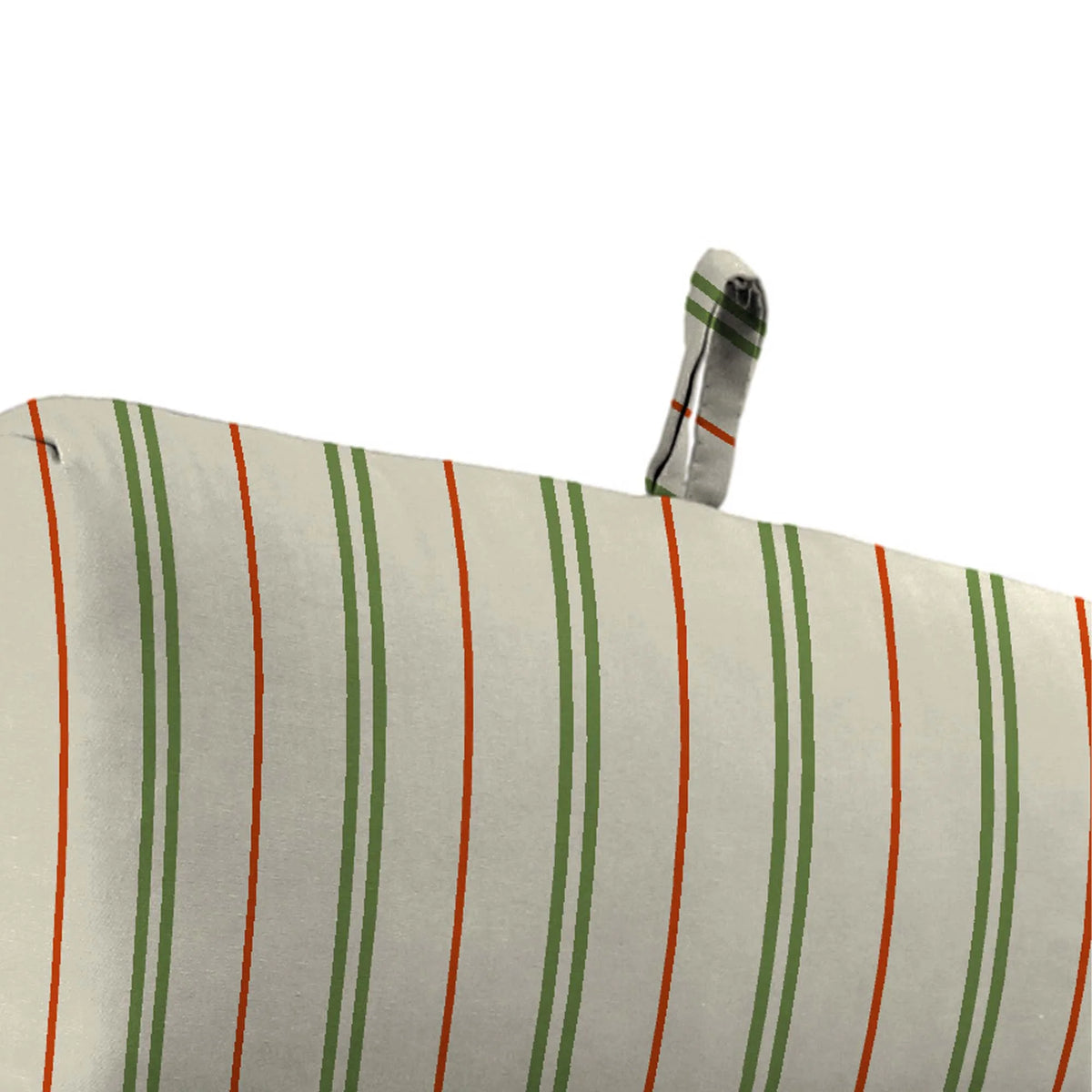 Cedar Grey Stripe Rectangular Outdoor Chair Cushion with Ties T194