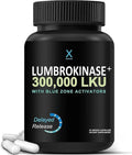 Lumbrokinase 300,000 LKU Bloodflow Support Supplement with Fucoidan Fucoxanthin Sea Minerals Z46404