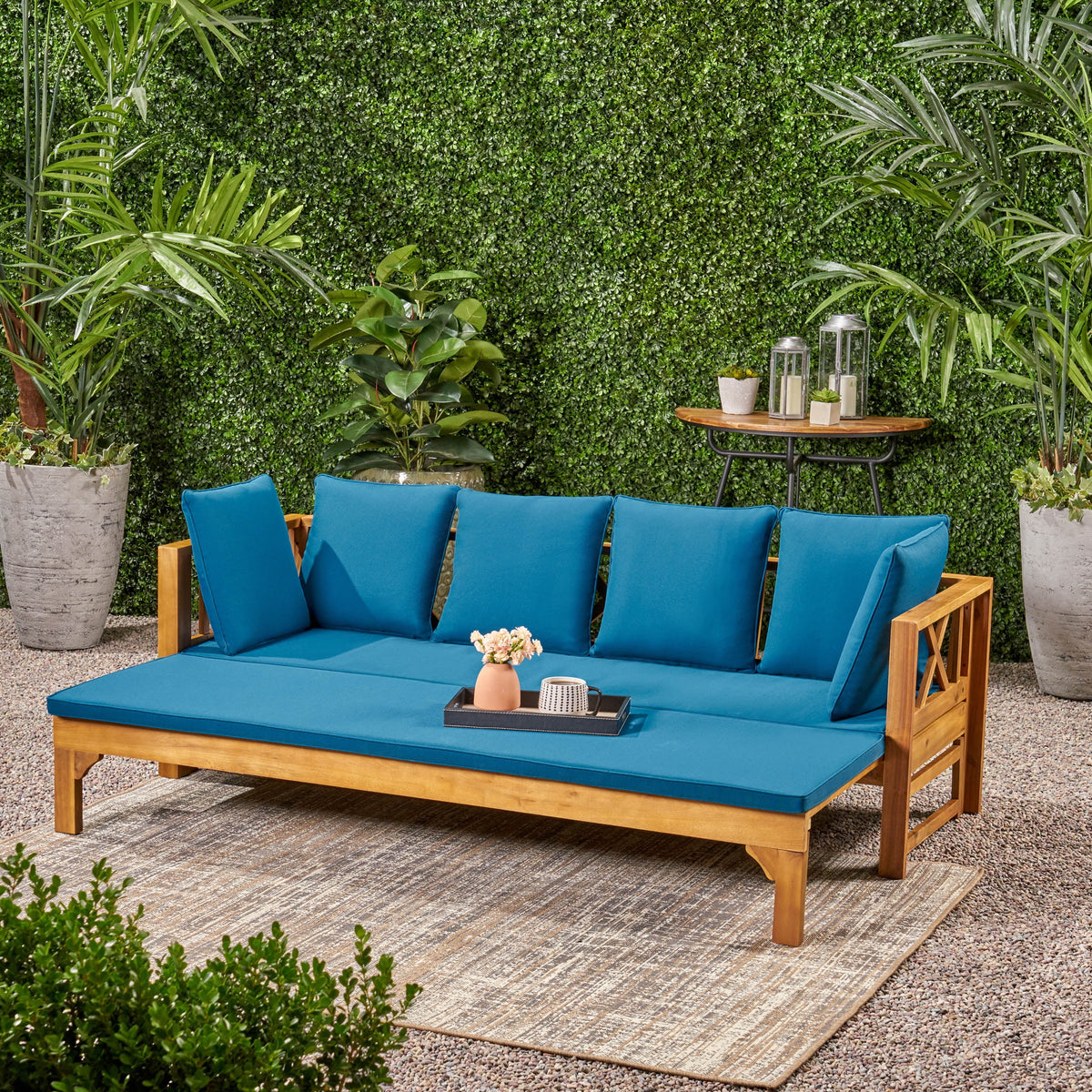 Acacia Wood Extendable Daybed Sofa B79439