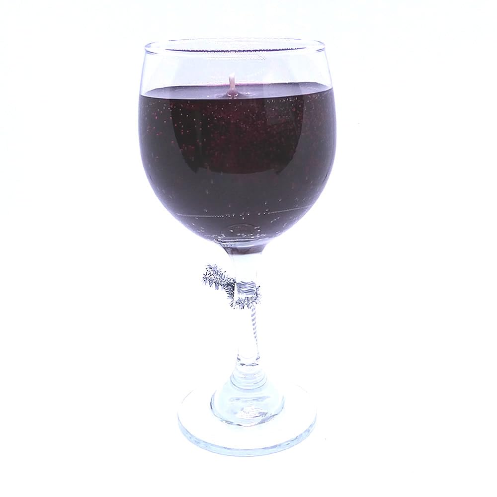 Merlot Scented Wine Candle in Glass H15434
