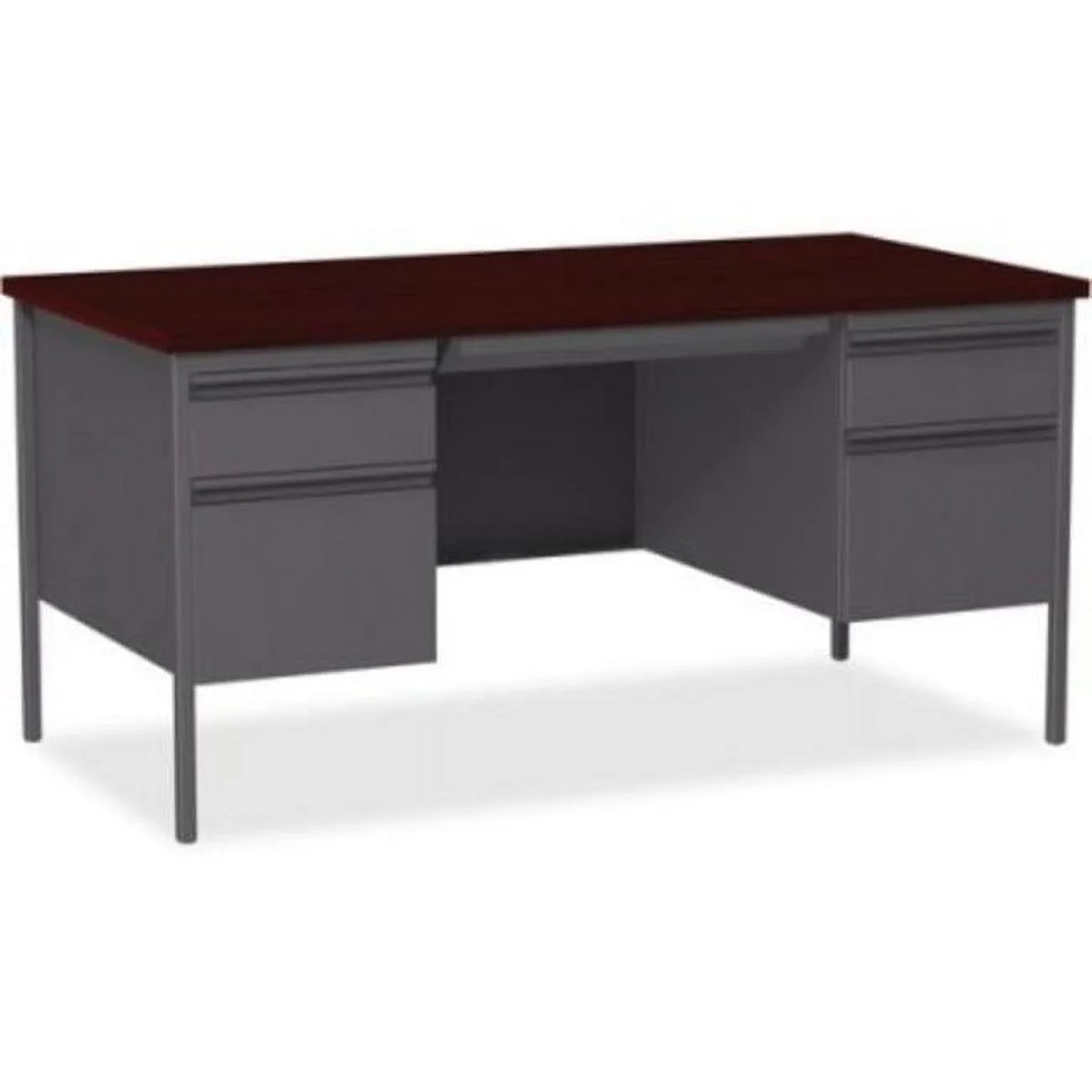 Laminated Mahogany Double-Pedestal Desk T371