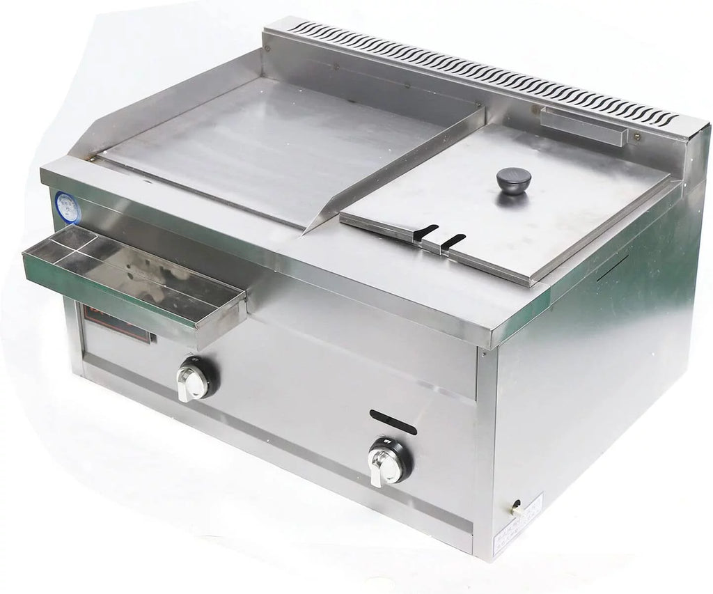 2 Burners Stainless Steel Commercial Gas Griddle W9631