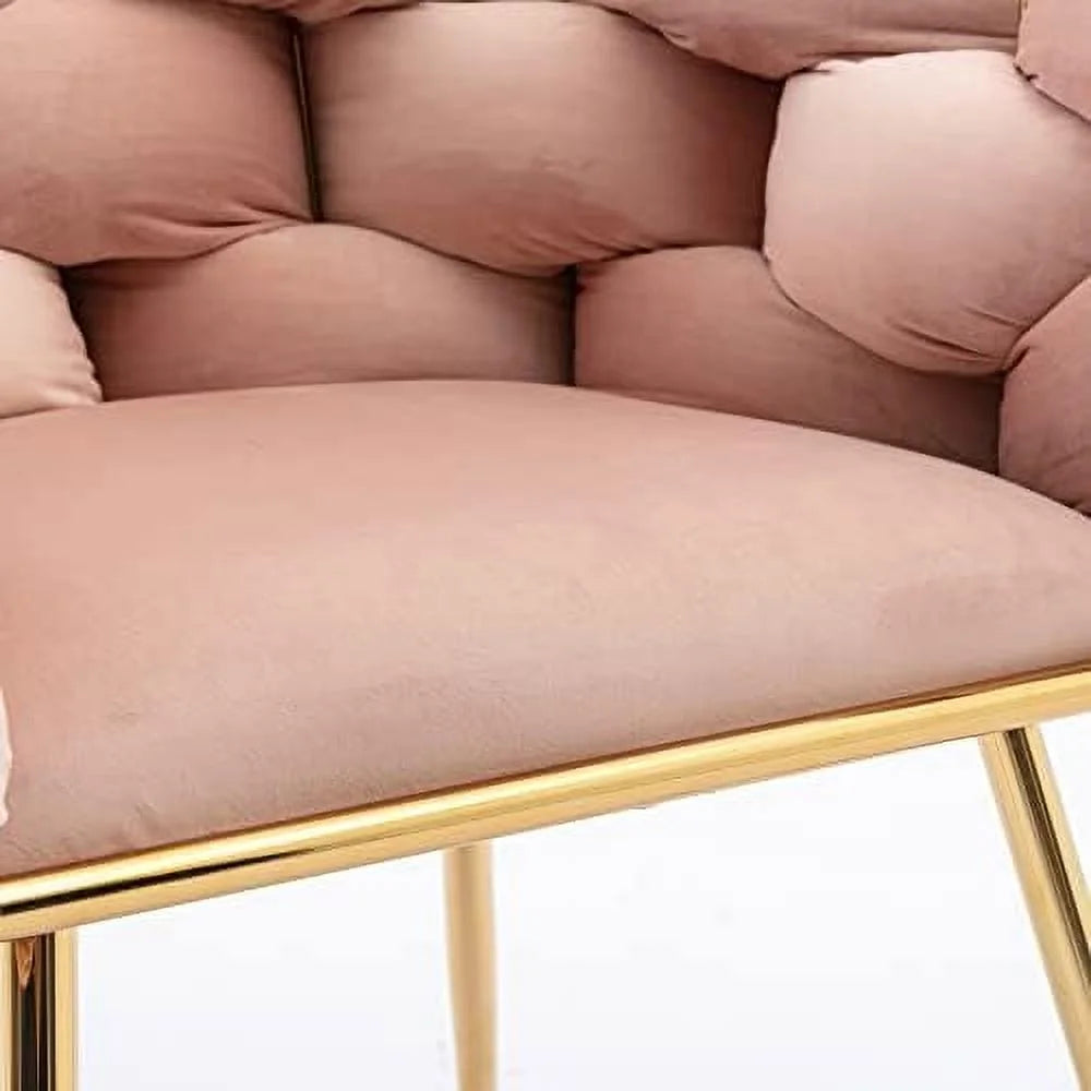 Velvet Accent Chair with Gold Legs Q833