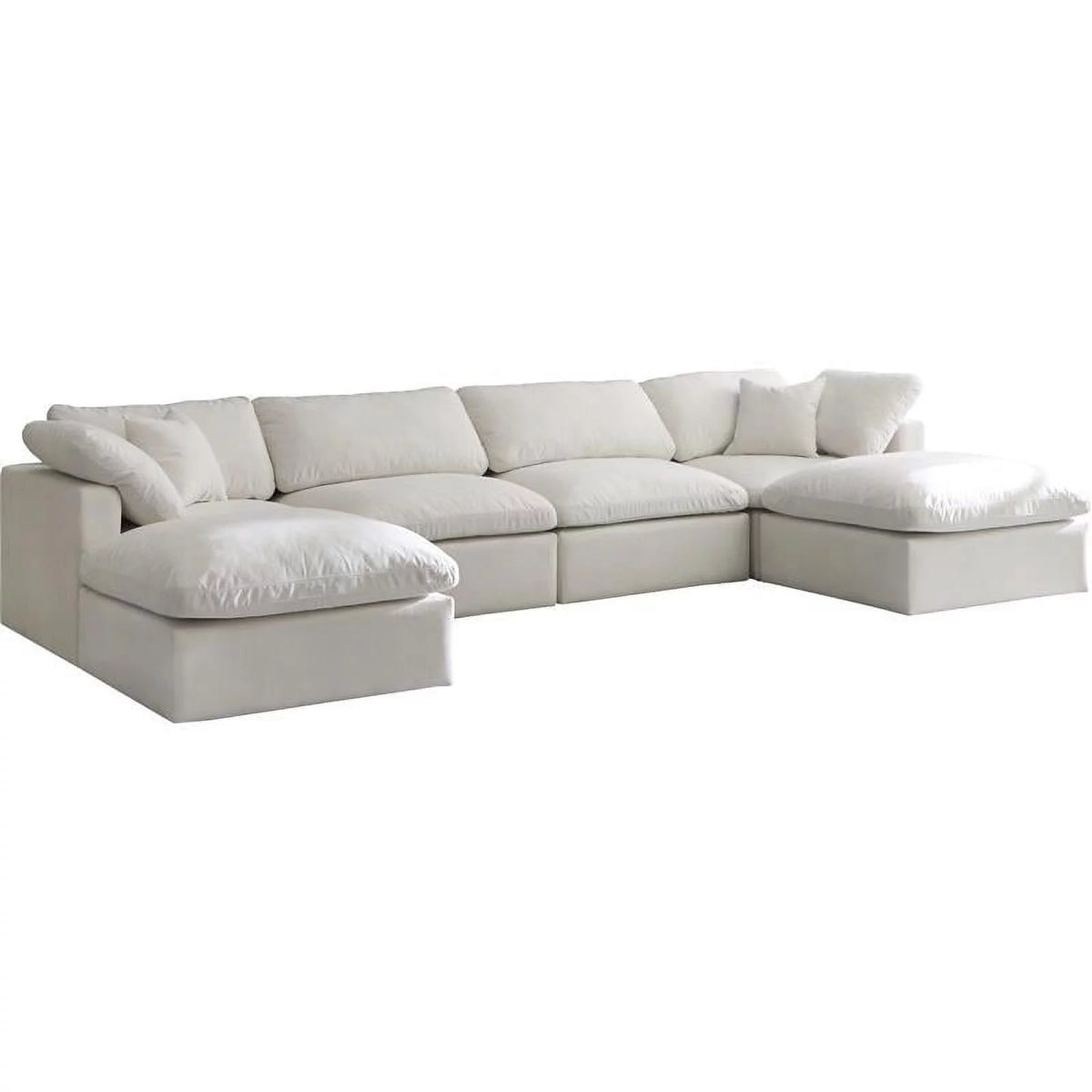 Cream Velvet Modular Sectional Z515