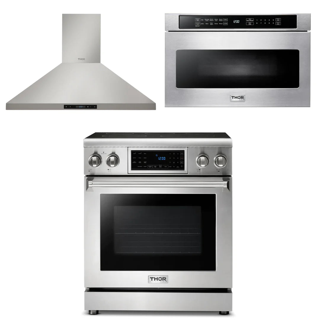 30 Electric Range, Range Hood, Microwave H343125