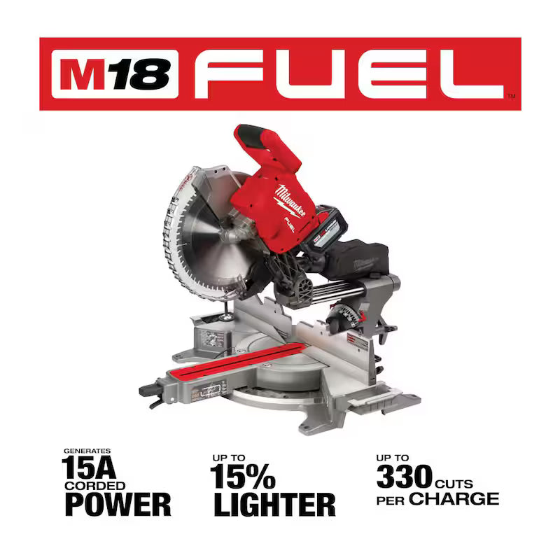18V Lithium-Ion Brushless Cordless 12 in. Dual Bevel Sliding Compound Miter Saw with Stand U82137