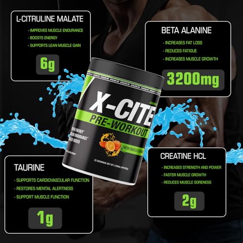 Pre-Workout with Beta-Alanine, Creatine & Caffeine, 22 Servings Z10843