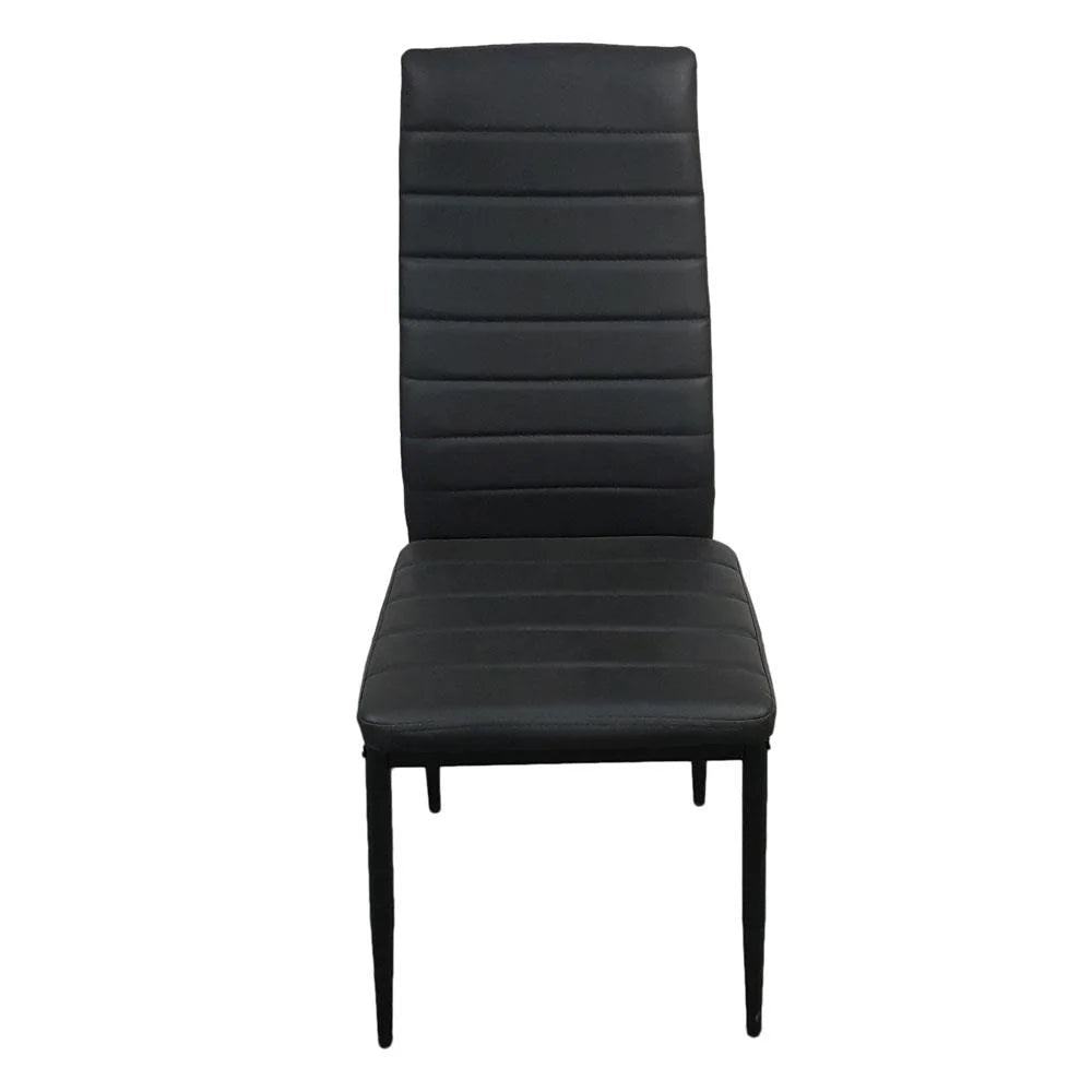 Set of 4 Black PU Leather Dining Side Chair G6163