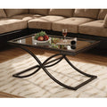 Black Metal & Glass Cocktail Table B328041