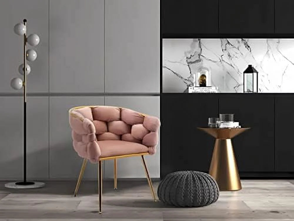 Velvet Accent Chair with Gold Legs Q833