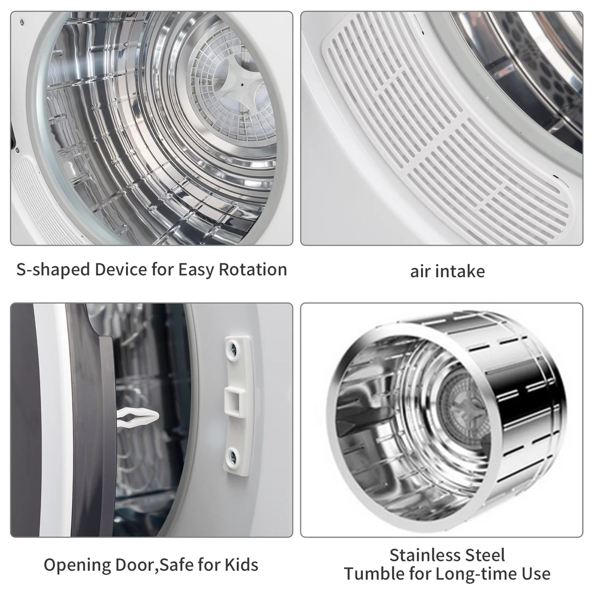 Compact Electric Dryer White X4163