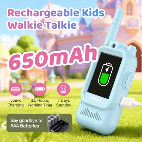 2 Pack Walkie Talkies with Screen D601064