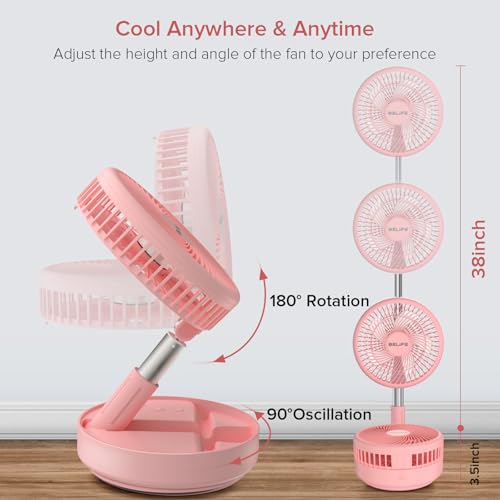 Portable Rechargeable Oscillating USB Desk Floor Fan C426
