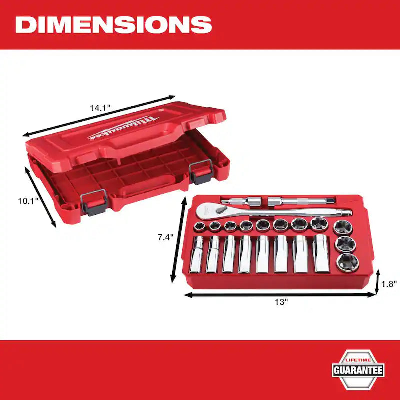 1/2 in. Drive SAE Ratchet and Socket Mechanics Tool Set (22-Piece) U432