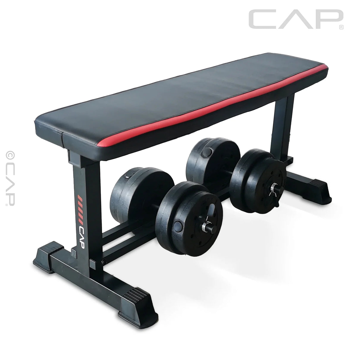Flat Weight Bench & 50 lb Adjustable Dumbbell Set T9081