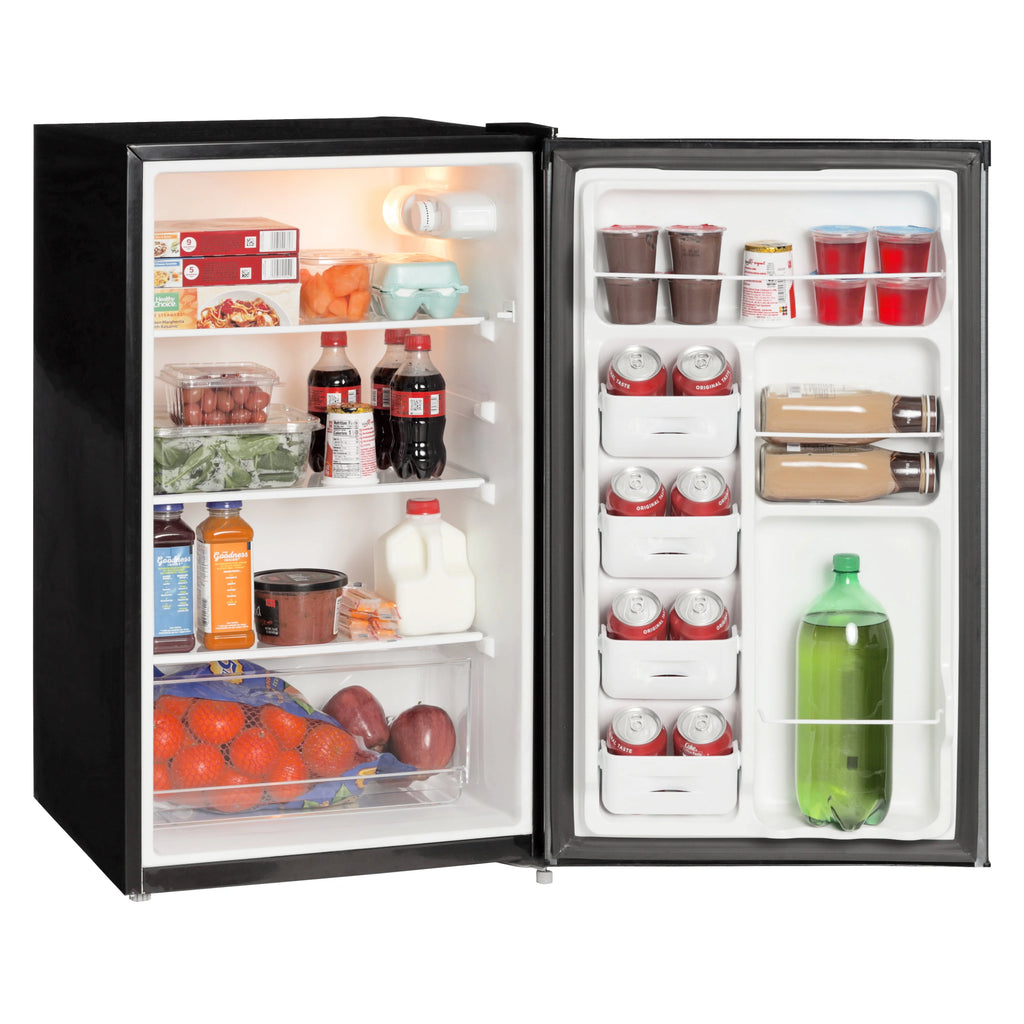 4.4 Cu ft Black Stainless Steel Look Mini Fridge E246