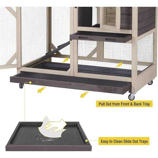 Large Indoor Rabbit Hutch with Pull out Tray V2426