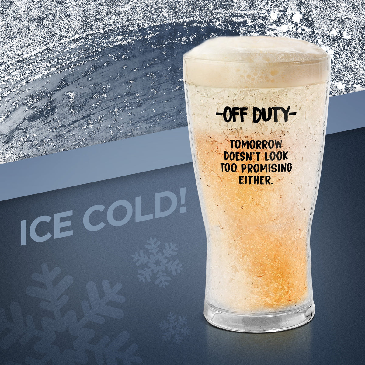 Double Walled Insulated 14oz Frozen Pint Drinking Glass O7972