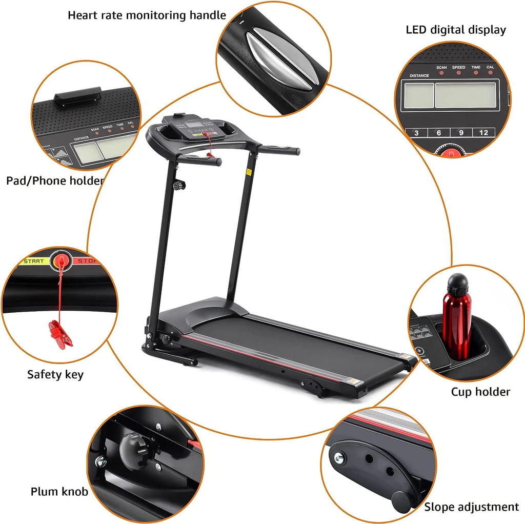 2.5HP Folding Treadmill with Incline I982